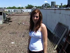 An Abandoned Lot Is A Place For Frolicking For This Brunette Slut. See Her In All Her Naked Glory As She Roams This Lot Filled With Gravel In The Midd