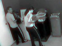 Laundry Room Fuck Caught On Security Camera